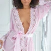 Lace And Mesh Robe With G-string -Playboy Store AL 17 6072 P front 2021APR32827