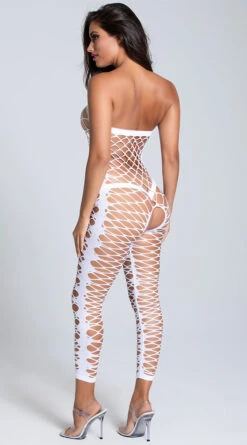 Fence Net Crotchless Bodystocking -Playboy Store BH 69381SD WHITE 9 PS08052020