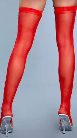 Be Wicked Best Behavior Thigh Highs -Playboy Store BW 1918 RD back 2020MAR21325