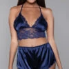 Be Wicked Liliana Satin Pajama Cami Set 1 Be Wicked Liliana Satin Pajama Cami Set -Playboy Store BW 1963 navy front2 2020JUN23576