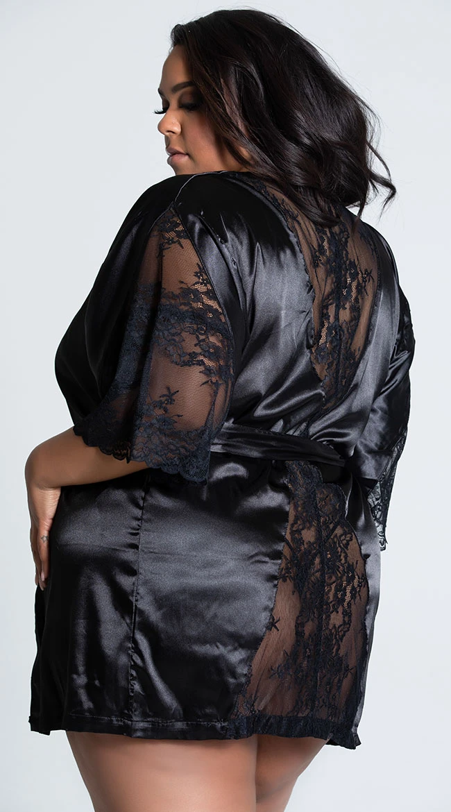 Be Wicked Plus Size Grace Kimono Robe 4 Be Wicked Plus Size Grace Kimono Robe - Image 2