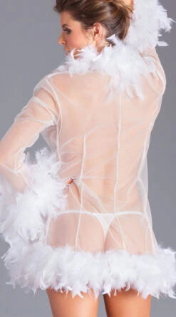 Be Wicked Birds Of A Feather Robe -Playboy Store BW BW834S W back web 2020AUG24933