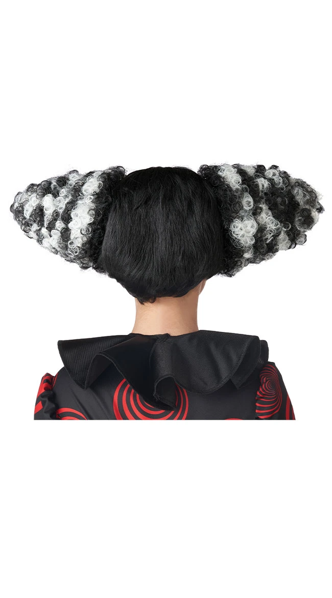 Black And White Funhouse Clown Wig 5 Black And White Funhouse Clown Wig - Image 3