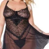 Coquette Plus Size Sensual Luxury Babydoll Set 2 Coquette Plus Size Sensual Luxury Babydoll Set -Playboy Store COP 22317X fv 2022NOVEMBER52177