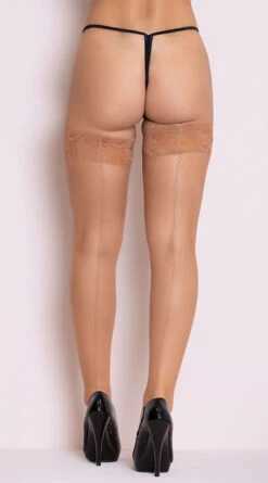 Dreamgirl Fishnet Thigh High With Silicone Lace Top -Playboy Store DG 0001 a 6 PS08072018