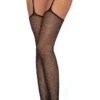 Dreamgirl Basic Fishnet And Lace Garter Stockings -Playboy Store DG 0394 Black Front 2022MARCH42936