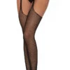 Dreamgirl Basic Fishnet Suspender Pantyhose -Playboy Store DG 0395 Black Front 2022MARCH42936
