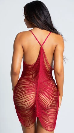 Dreamgirl Fringed Beauty Chemise Set 12 Dreamgirl Fringed Beauty Chemise Set -Playboy Store DG 10102 RED PS10282019 8