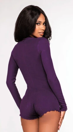Dreamgirl Romantic Reverie Sleep Romper 13 Dreamgirl Romantic Reverie Sleep Romper -Playboy Store DG 12253 Plum Back 2022MARCH42936
