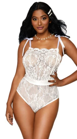Dreamgirl Romantic White Lace Teddy