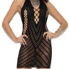 Black Crochet Halter Dress -Playboy Store EM 1371 f 2017JulyCollection