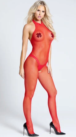 Fishnet Halter Bodystocking 13 Fishnet Halter Bodystocking -Playboy Store EM 1609 RED PS06142019 6