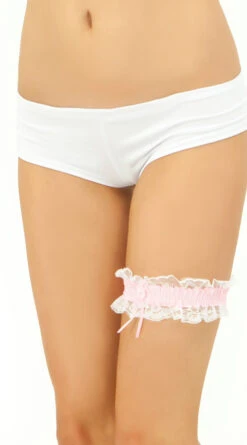 Leg Garters 22 Leg Garters -Playboy Store EM 3555 PINK WHITE PS20130121