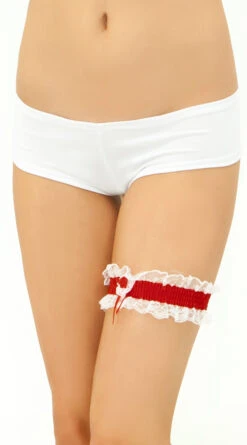 Leg Garters 15 Leg Garters -Playboy Store EM 3555 RED WHITE PS20130121