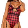 Plaid Romance Teddy 2 Plaid Romance Teddy -Playboy Store EM 77127 f 2021NOV42672
