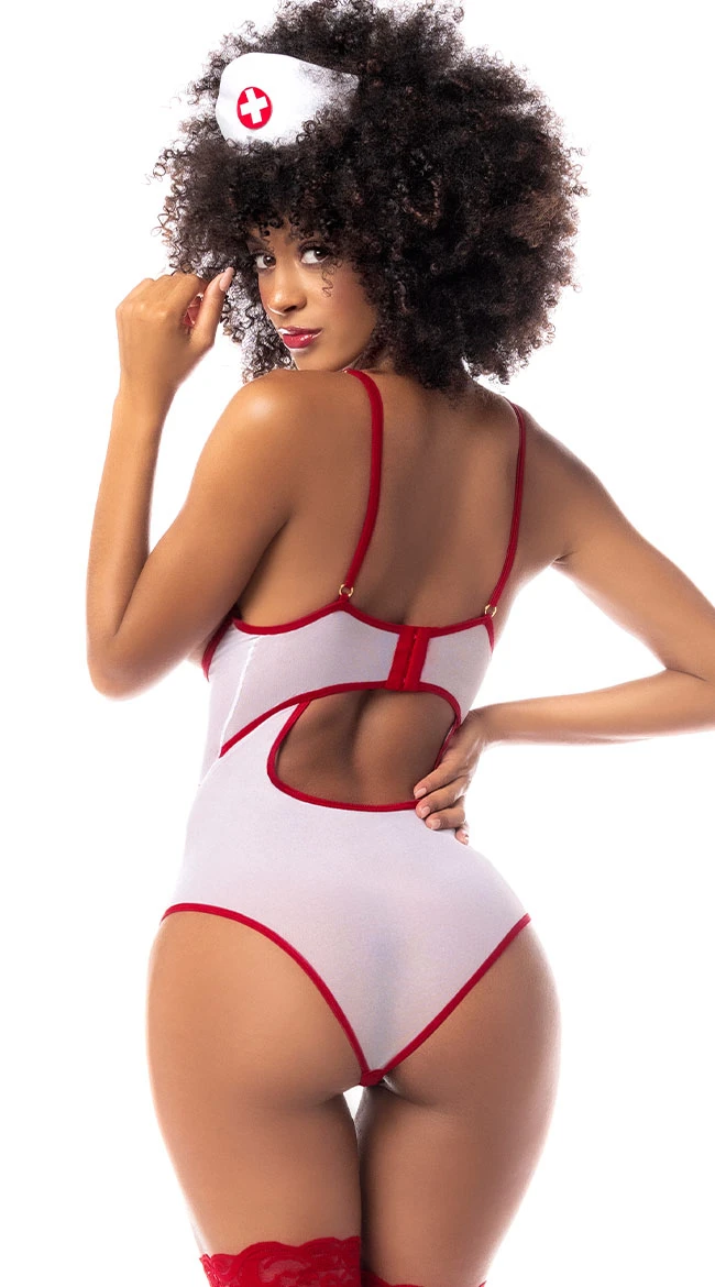 Tempting Bedside Nurse Lingerie Costume 4 Tempting Bedside Nurse Lingerie Costume - Image 2