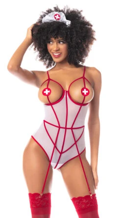 Tempting Bedside Nurse Lingerie Costume 8 Tempting Bedside Nurse Lingerie Costume -Playboy Store ES 6487 Nurse Front2 2023APRIL