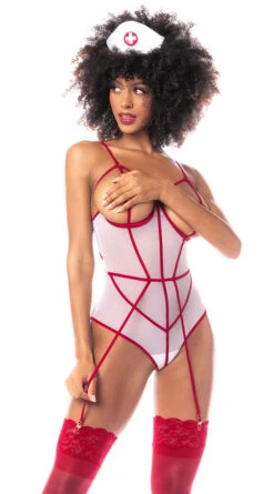 Tempting Bedside Nurse Lingerie Costume 9 Tempting Bedside Nurse Lingerie Costume -Playboy Store ES 6487 Nurse Front3 2023APRIL