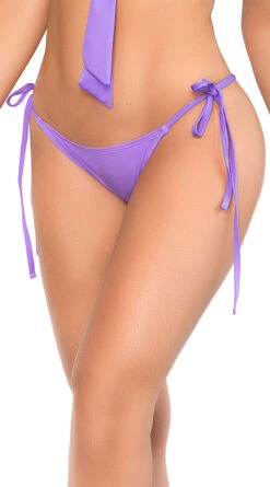 Basic Bikini Thong Bottom -Playboy Store ES 6653 Bright Lavender Front 2020DEC28021