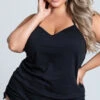 Plus Size Cut Corners Pajama Short Set 2 Plus Size Cut Corners Pajama Short Set -Playboy Store ES 7095X BLACK PS02042020 3 Edit