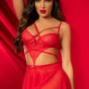 Double The Love Lingerie Set -Playboy Store ES 7444 Red Front 2022AUGUST52110
