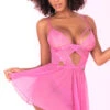 Romantic Sunset Babydoll Set -Playboy Store ES 7480 Sunset Pink Front 2023APRIL
