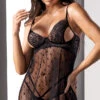 Sensual Lover Babydoll Set -Playboy Store ES 7491 Black Front 2023APRIL