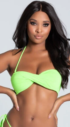 Yandy Twisted Bandeau Bikini Top -Playboy Store EY 3528T top neon green PS11062019 1 Edit