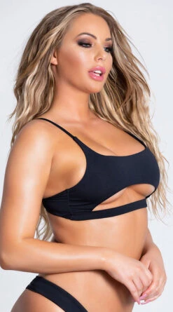 Yandy Morganite Glow Peek-A-Boo Bikini Top -Playboy Store EY 4031T TOP BLACK PS04042019 14