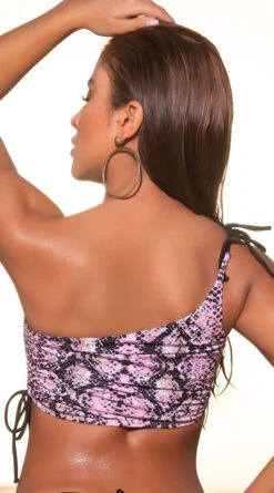 Yandy Slither & Slay One Shoulder Bikini Top 7 Yandy Slither & Slay One Shoulder Bikini Top -Playboy Store EY 4053T TOP 14 pink 2019SWIM Snake a