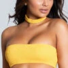 Yandy Boardwalk Bae Choker Bikini Top -Playboy Store EY 4106T TOP YELLOW PS01282020 10