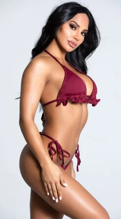 Yandy Riptide Ruffle Bikini Bottom -Playboy Store EY 4206T 4206B RED 6 PS12172020