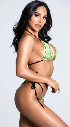 Yandy Snake It Til You Make It Bikini Bottom -Playboy Store EY 4210T 4210B GREEN 6 PS12172020