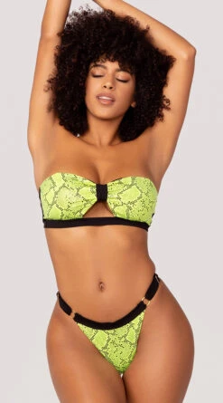 Yandy Snake Charmer Bikini Bottom -Playboy Store EY 4218T EY 4218B YANDY SNAKE BIKINI SWIMSUIT GREEN 20