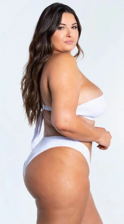 Yandy Plus Size Essential White Basic Bikini Bottom -Playboy Store EY 4329TX 4329BX WHT 4 YANDY PS02172022 copy