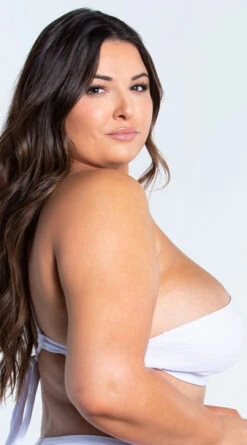 Yandy Plus Size One Shoulder White Basic Bikini Top 12 Yandy Plus Size One Shoulder White Basic Bikini Top -Playboy Store EY 4329TX TOP WHT 4 YANDY PS02172022