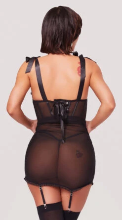 Yandy X Lana Rhoades Eternal Love Affair Bustier Set -Playboy Store EY LNA 0014 LANA BUSTIER SKIRT SET BLACK 5646