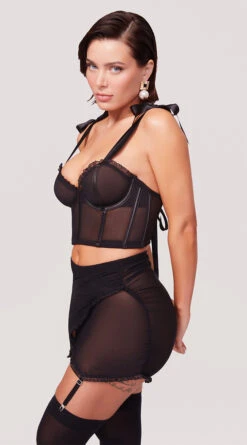 Yandy X Lana Rhoades Eternal Love Affair Bustier Set -Playboy Store EY LNA 0014 LANA BUSTIER SKIRT SET BLACK 5658