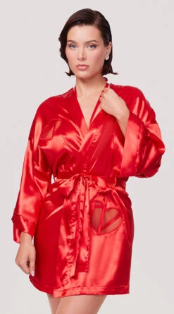 Yandy X Lana Rhoades Sweet Love Satin Robe -Playboy Store EY LNA 008 LANA ROBE RED 5080