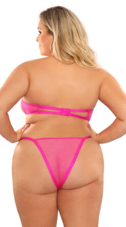 Fantasy Plus Size Black Light Peekaboo Neon Bra Set -Playboy Store FA GL2122X 2 Back 2023MAY