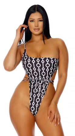 Forplay Turks And Caicos Patterned One Piece Swimsuit 9 Forplay Turks And Caicos Patterned One Piece Swimsuit -Playboy Store FP 442309 BLKB 5 2022MARCH47755