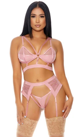 Forplay Double Cuff Love Bra Set 9 Forplay Double Cuff Love Bra Set -Playboy Store FP 771209 pink alt1 lg 2020DEC25638