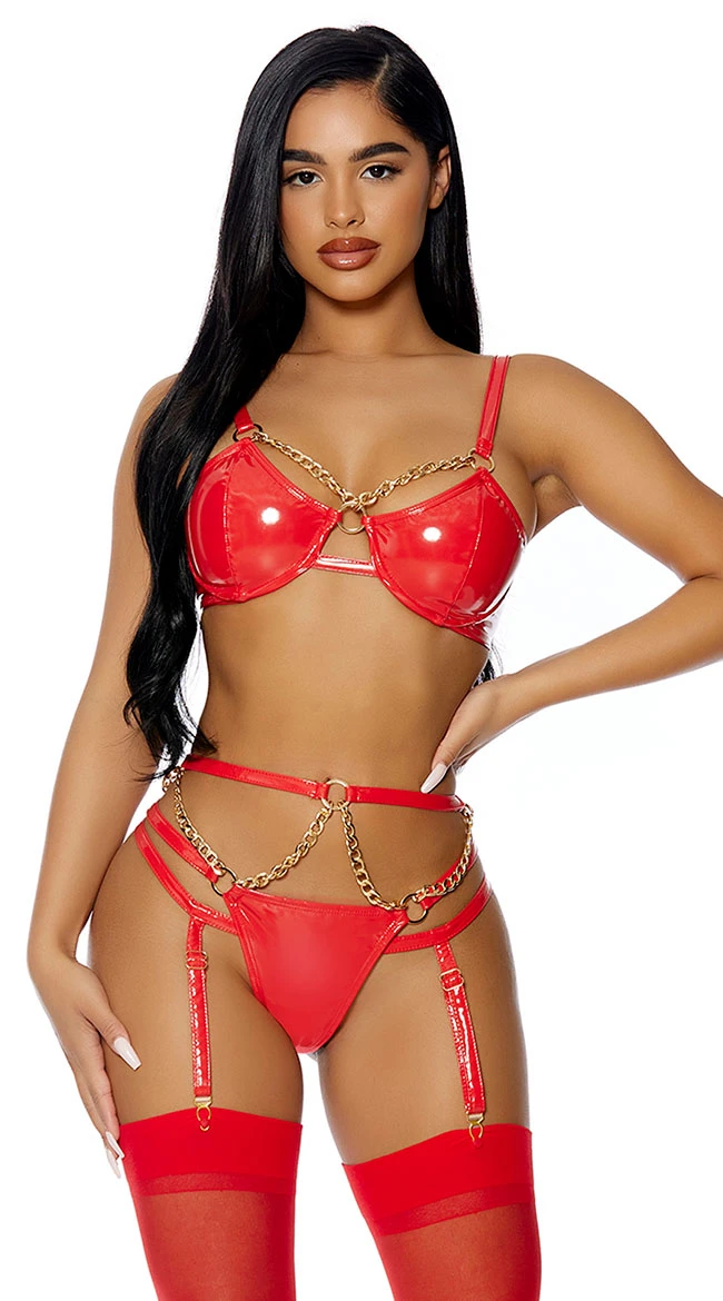 Forplay Let's Link Lingerie Set 3 Forplay Let's Link Lingerie Set