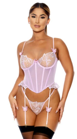 Forplay Flutter Through Me Bustier Set