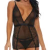 Forplay Lace Contrast Chemise 2 Forplay Lace Contrast Chemise -Playboy Store FP 779381 black alt1 lg 2019JAN