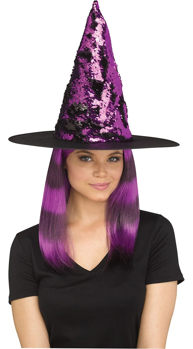 Fun World Magic Sequin Switch Witch Hat 4 Fun World Magic Sequin Switch Witch Hat - Image 2