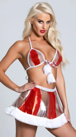 Holographic Vinyl Fur Skirt -Playboy Store JV CH378 CH379 RED 7 PS11102020