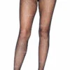 LEG AVENUE Rhinestone Fishnet Crotchless Pantyhose