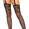 LEG AVENUE Rhinestone Lace Top Garter Stockings 2 LEG AVENUE Rhinestone Lace Top Garter Stockings -Playboy Store LA 1605 01 001 2020FEB18808
