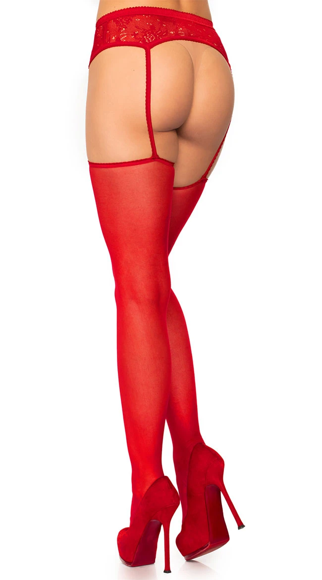 LEG AVENUE Lace Garter Belt Stockings 5 LEG AVENUE Lace Garter Belt Stockings - Image 3